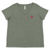 Curvy Collection Women's Fine Jersey V-Neck Tee Thumbnail