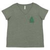 Curvy Collection Women's Fine Jersey V-Neck Tee Thumbnail