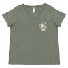 Curvy Collection Women's Fine Jersey V-Neck Tee Thumbnail