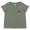 Curvy Collection Women's Fine Jersey V-Neck Tee Thumbnail