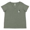 Curvy Collection Women's Fine Jersey V-Neck Tee Thumbnail