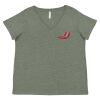 Curvy Collection Women's Fine Jersey V-Neck Tee Thumbnail