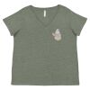 Curvy Collection Women's Fine Jersey V-Neck Tee Thumbnail