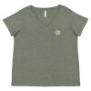 Curvy Collection Women's Fine Jersey V-Neck Tee Thumbnail
