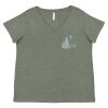 Curvy Collection Women's Fine Jersey V-Neck Tee Thumbnail