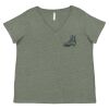 Curvy Collection Women's Fine Jersey V-Neck Tee Thumbnail