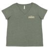 Curvy Collection Women's Fine Jersey V-Neck Tee Thumbnail