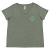 Curvy Collection Women's Fine Jersey V-Neck Tee Thumbnail