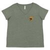 Curvy Collection Women's Fine Jersey V-Neck Tee Thumbnail