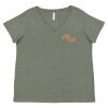 Curvy Collection Women's Fine Jersey V-Neck Tee Thumbnail