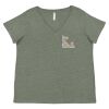 Curvy Collection Women's Fine Jersey V-Neck Tee Thumbnail