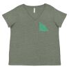 Curvy Collection Women's Fine Jersey V-Neck Tee Thumbnail