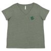 Curvy Collection Women's Fine Jersey V-Neck Tee Thumbnail