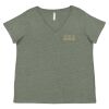 Curvy Collection Women's Fine Jersey V-Neck Tee Thumbnail