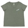 Curvy Collection Women's Fine Jersey V-Neck Tee Thumbnail