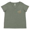 Curvy Collection Women's Fine Jersey V-Neck Tee Thumbnail