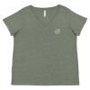 Curvy Collection Women's Fine Jersey V-Neck Tee Thumbnail