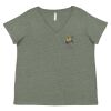 Curvy Collection Women's Fine Jersey V-Neck Tee Thumbnail
