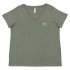 Curvy Collection Women's Fine Jersey V-Neck Tee Thumbnail