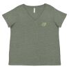 Curvy Collection Women's Fine Jersey V-Neck Tee Thumbnail