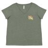Curvy Collection Women's Fine Jersey V-Neck Tee Thumbnail