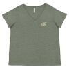 Curvy Collection Women's Fine Jersey V-Neck Tee Thumbnail