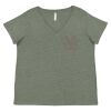 Curvy Collection Women's Fine Jersey V-Neck Tee Thumbnail