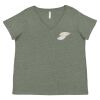 Curvy Collection Women's Fine Jersey V-Neck Tee Thumbnail