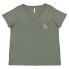 Curvy Collection Women's Fine Jersey V-Neck Tee Thumbnail