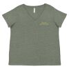 Curvy Collection Women's Fine Jersey V-Neck Tee Thumbnail