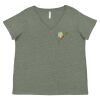 Curvy Collection Women's Fine Jersey V-Neck Tee Thumbnail