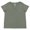 Curvy Collection Women's Fine Jersey V-Neck Tee Thumbnail