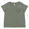 Curvy Collection Women's Fine Jersey V-Neck Tee Thumbnail