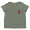 Curvy Collection Women's Fine Jersey V-Neck Tee Thumbnail