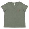 Curvy Collection Women's Fine Jersey V-Neck Tee Thumbnail
