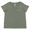 Curvy Collection Women's Fine Jersey V-Neck Tee Thumbnail