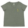 Curvy Collection Women's Fine Jersey V-Neck Tee Thumbnail