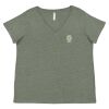 Curvy Collection Women's Fine Jersey V-Neck Tee Thumbnail