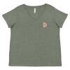 Curvy Collection Women's Fine Jersey V-Neck Tee Thumbnail