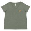 Curvy Collection Women's Fine Jersey V-Neck Tee Thumbnail
