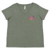 Curvy Collection Women's Fine Jersey V-Neck Tee Thumbnail