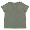 Curvy Collection Women's Fine Jersey V-Neck Tee Thumbnail