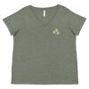 Curvy Collection Women's Fine Jersey V-Neck Tee Thumbnail
