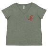 Curvy Collection Women's Fine Jersey V-Neck Tee Thumbnail