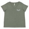 Curvy Collection Women's Fine Jersey V-Neck Tee Thumbnail