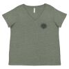 Curvy Collection Women's Fine Jersey V-Neck Tee Thumbnail
