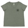 Curvy Collection Women's Fine Jersey V-Neck Tee Thumbnail