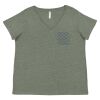 Curvy Collection Women's Fine Jersey V-Neck Tee Thumbnail