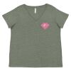 Curvy Collection Women's Fine Jersey V-Neck Tee Thumbnail