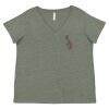 Curvy Collection Women's Fine Jersey V-Neck Tee Thumbnail